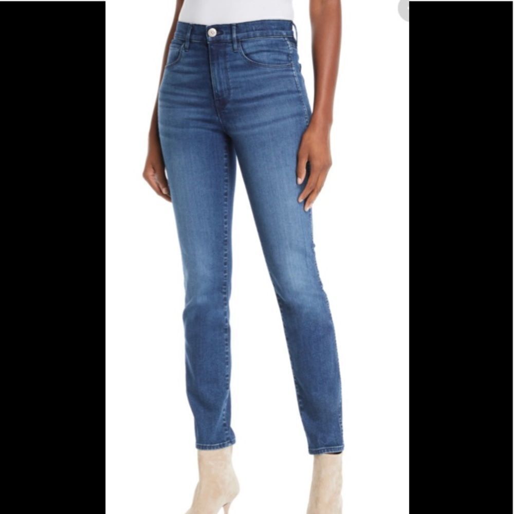 NEW 3 X 1 W3 high rise straight leg crop jeans 27